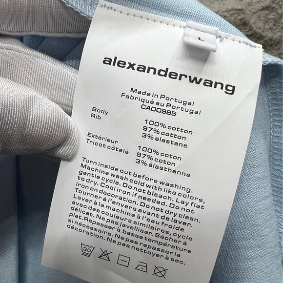 Alexander Wang Blue Long-Sleeved Top - Picture 7 of 9